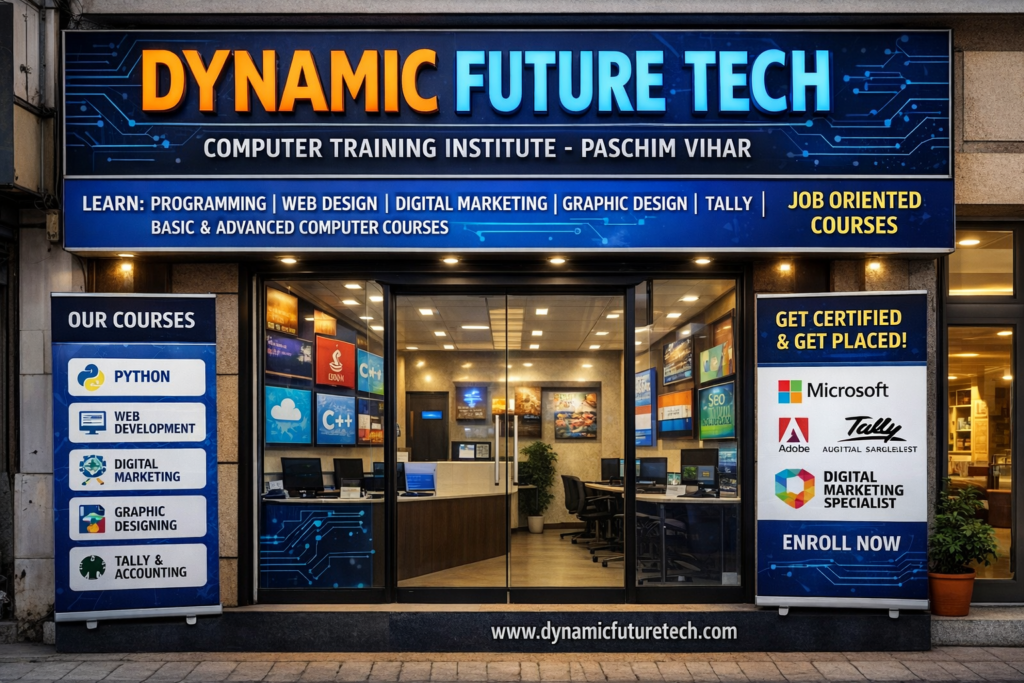 Computer Training Institute In Paschim Vihar - Dynamic Future Tech