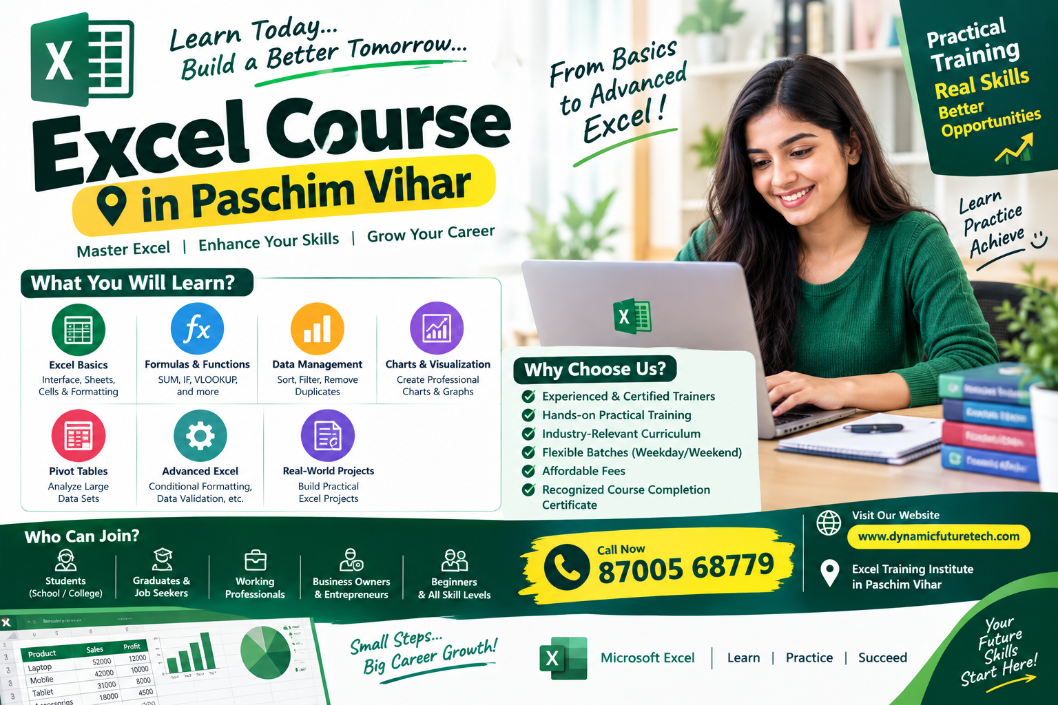 Excel Course in Paschim Vihar